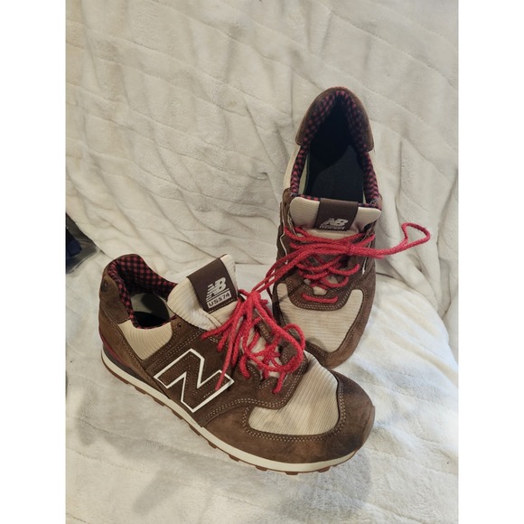 NEW BALANCE 574 MADE IN USA M574PB PAUL BUNYAN RUNNING SHOES BROWN MENS SZ 13 77 - Picture 1 of 14